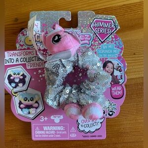 Ty Pink Plush Sequin Scrunchie Bracelet